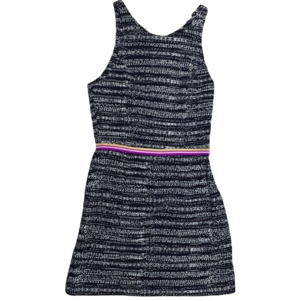 DV BY DOLCE VITA Black Open Back Boho A Line Mini Dress SMALL Cut Out